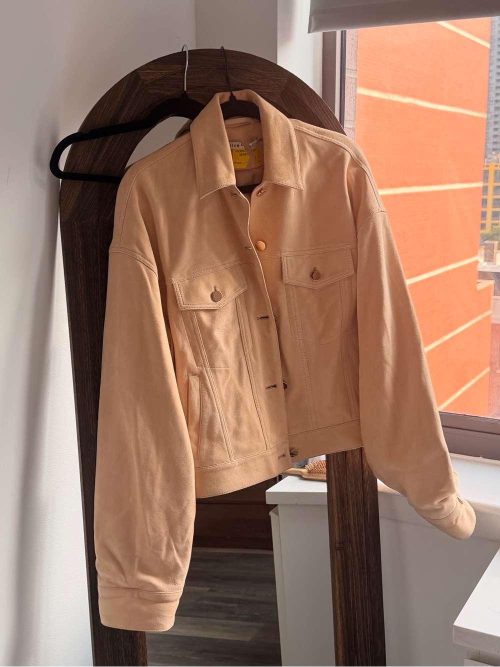 Alice + Olivia Peach Suede Jacket